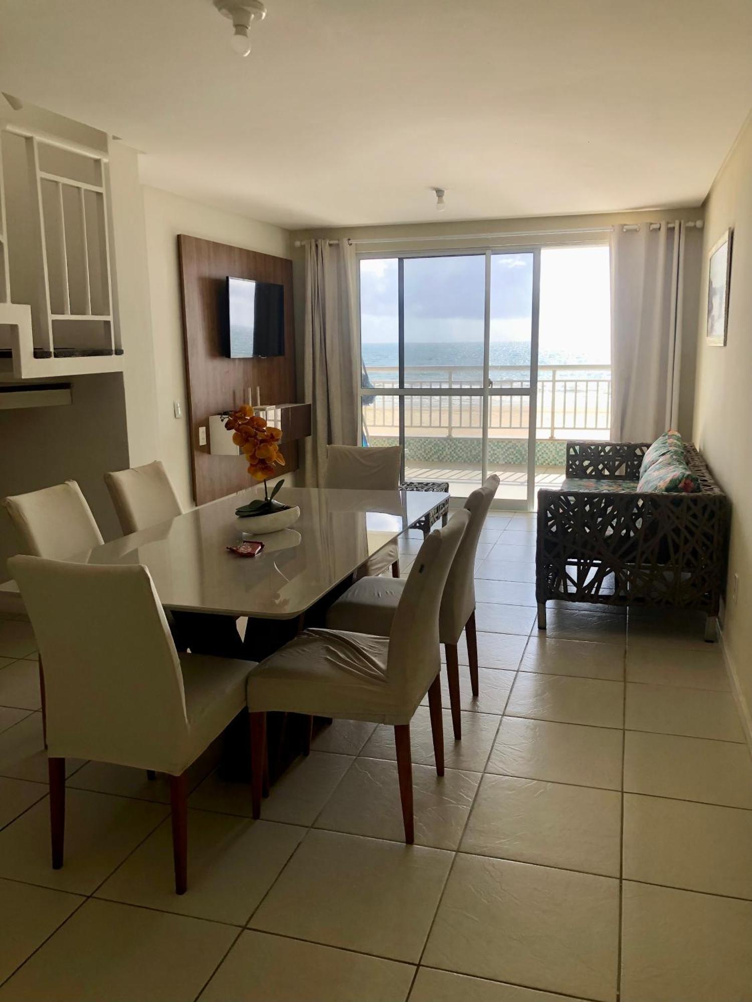 Apartamento Vista Total Do Mar Uma Cobertura A 400M Do Beach Park No Porto Das Dunas Aquiraz Condominio Terramaris Piscina Ampla Parque Infantil Sauna Estacionamento Privado エクステリア 写真