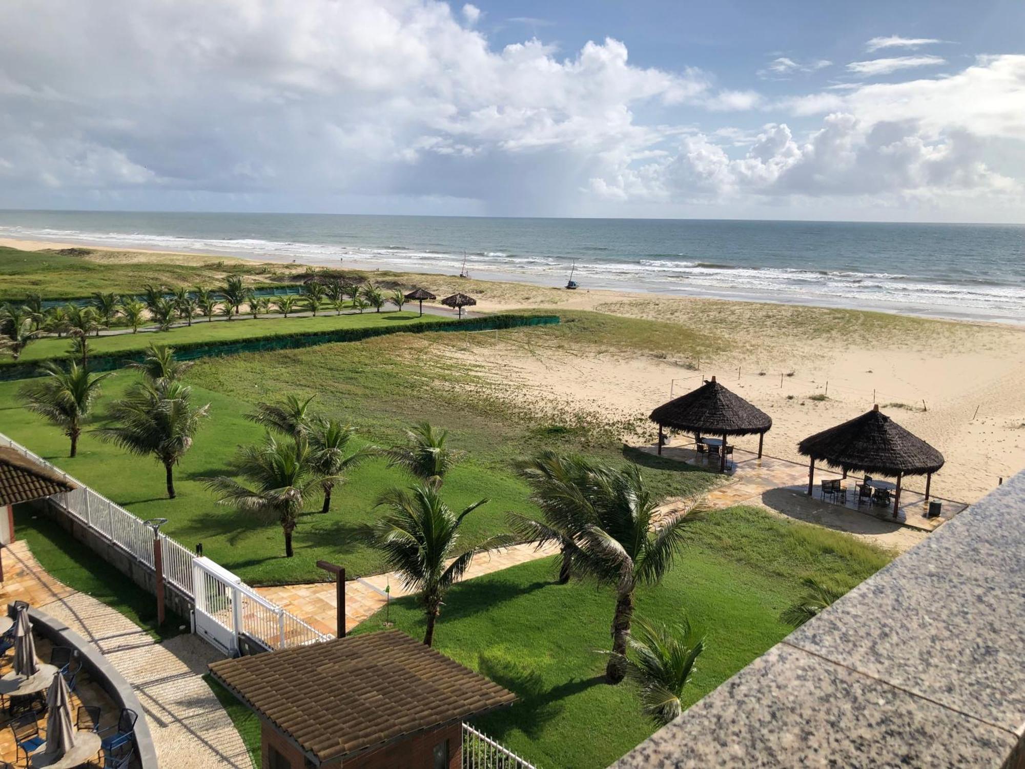Apartamento Vista Total Do Mar Uma Cobertura A 400M Do Beach Park No Porto Das Dunas Aquiraz Condominio Terramaris Piscina Ampla Parque Infantil Sauna Estacionamento Privado エクステリア 写真